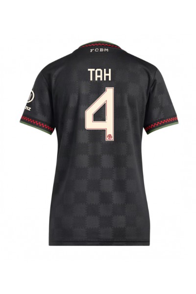 Bayern Munich Jonathan Tah #4 Jalkapallovaatteet Naisten Kolmaspaita 2025-26 Lyhythihainen Bayern Munich Jonathan Tah #4 Jalkapallovaatteet Naisten Kolmaspaita 2025-26 Lyhythihainen